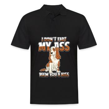 Cocker Spaniel Humour - Polo Homme - noir - Devant - Kai (181cm)