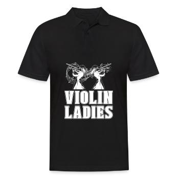 Violin Violin Women - Men's Polo Shirt - black - Front - Kai (181cm)