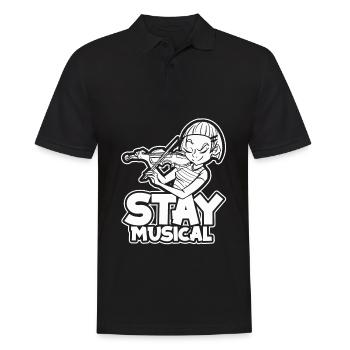 Violin Violin Musical - Men's Polo Shirt - black - Front - Kai (181cm)
