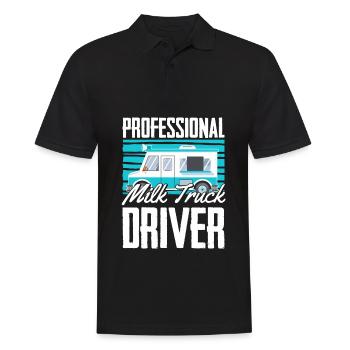 Cow Milk Milk Wagon - Men's Polo Shirt - black - Front - Kai (181cm)