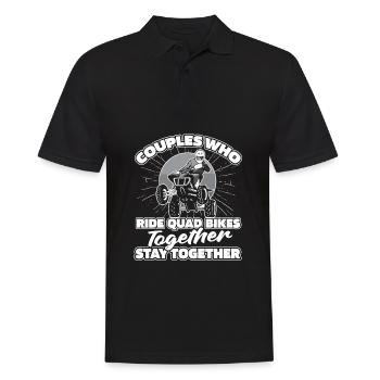 Quad Bike Paar - Männer Poloshirt - Schwarz - Vorne - Kai (181cm)