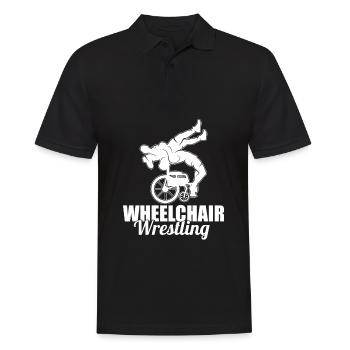 Wrestling Wrestler Rollstuhl - Männer Poloshirt - Schwarz - Vorne - Kai (181cm)