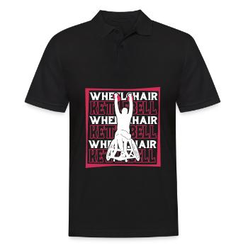 Kettlebell wheelchair - Men's Polo Shirt - black - Front - Kai (181cm)