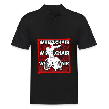 Mixed Martial Arts Rollstuhl - Männer Poloshirt - Schwarz - Vorne - Kai (181cm)
