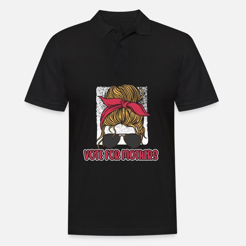 Mama Mutter Sonnenbrille - Männer Poloshirt - Schwarz