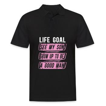 Mom Mutter Sohn - Männer Poloshirt - Schwarz - Vorne - Kai (181cm)