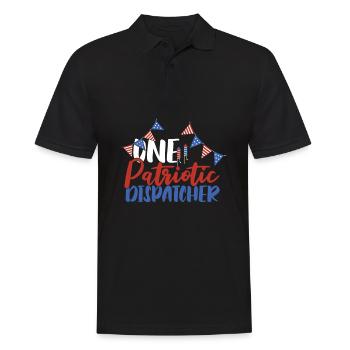 Notruf Leitstelle Einsatzzentrale Patriot - Männer Poloshirt - Schwarz - Vorne - Kai (181cm)