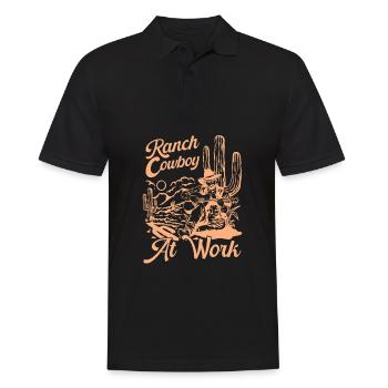 Rodeo Cowboy Works - Men's Polo Shirt - black - Front - Kai (181cm)