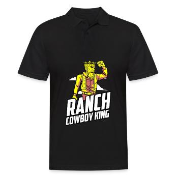 Rodeo Cowboy King - Men's Polo Shirt - black - Front - Kai (181cm)