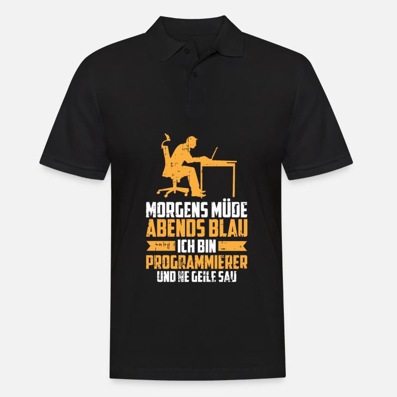 Entwickler Coder Programmierer - Männer Poloshirt - Schwarz