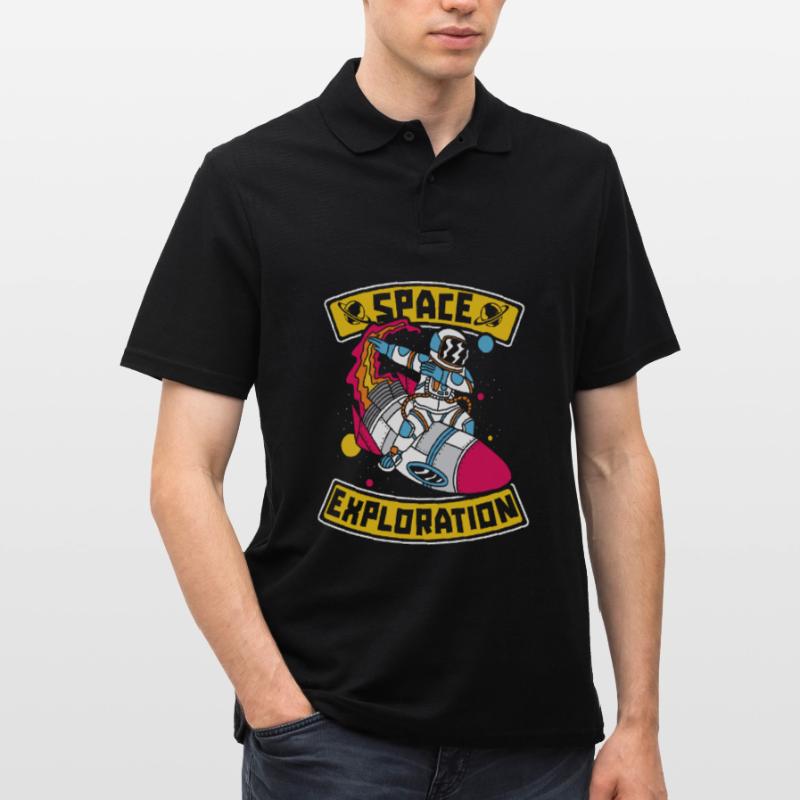 Space Space Rocket Space Colonization Men's Polo Shirt