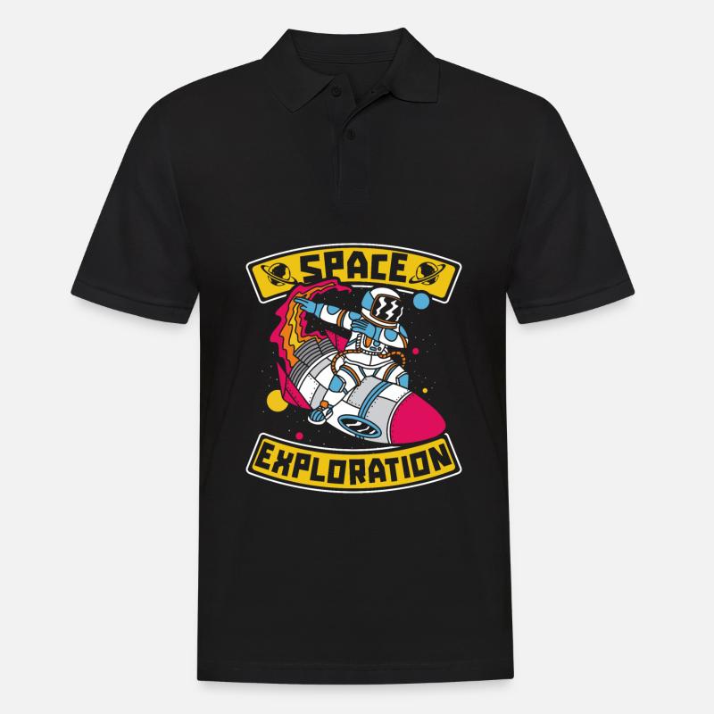 Space Space Rocket Space Colonization - Men's Polo Shirt - black