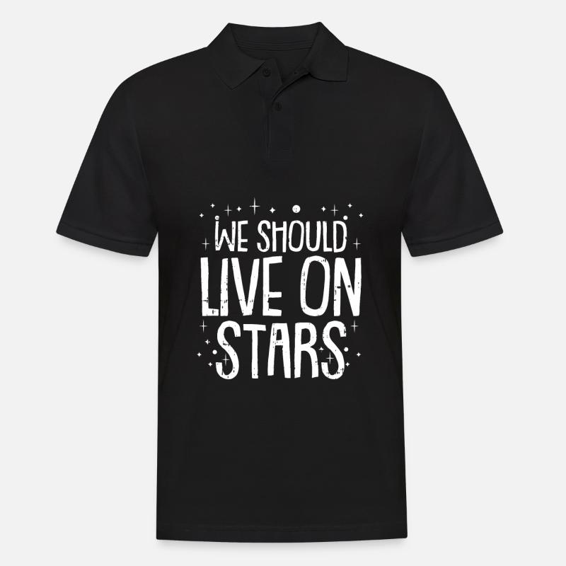 Space Space Space Colonization - Men's Polo Shirt - black