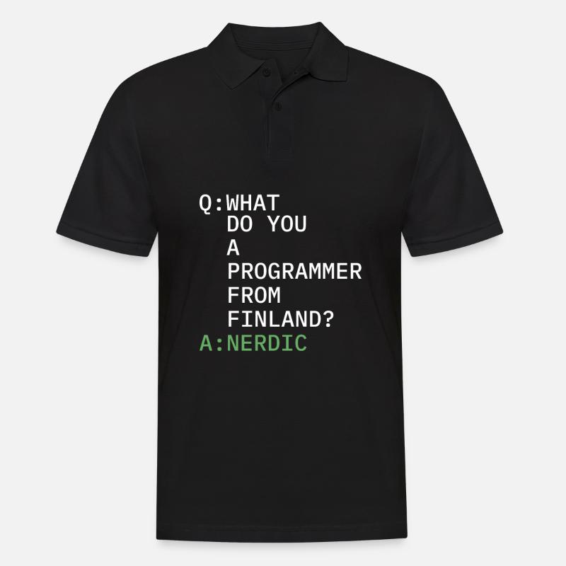 Entwickler Coder Programmierer Komisch - Männer Poloshirt - Schwarz