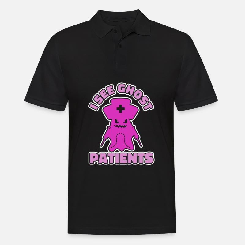 Krankenschwester Geist - Männer Poloshirt - Schwarz