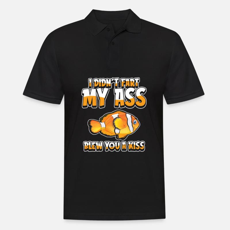 Clownfisch Witzig - Männer Poloshirt - Schwarz