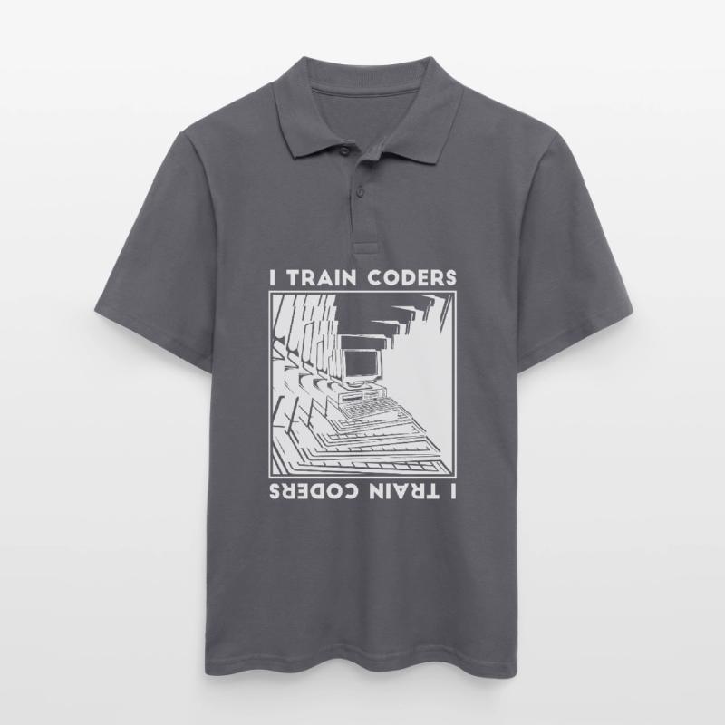 Entwickler Coder Programmierer Rechner Männer Poloshirt