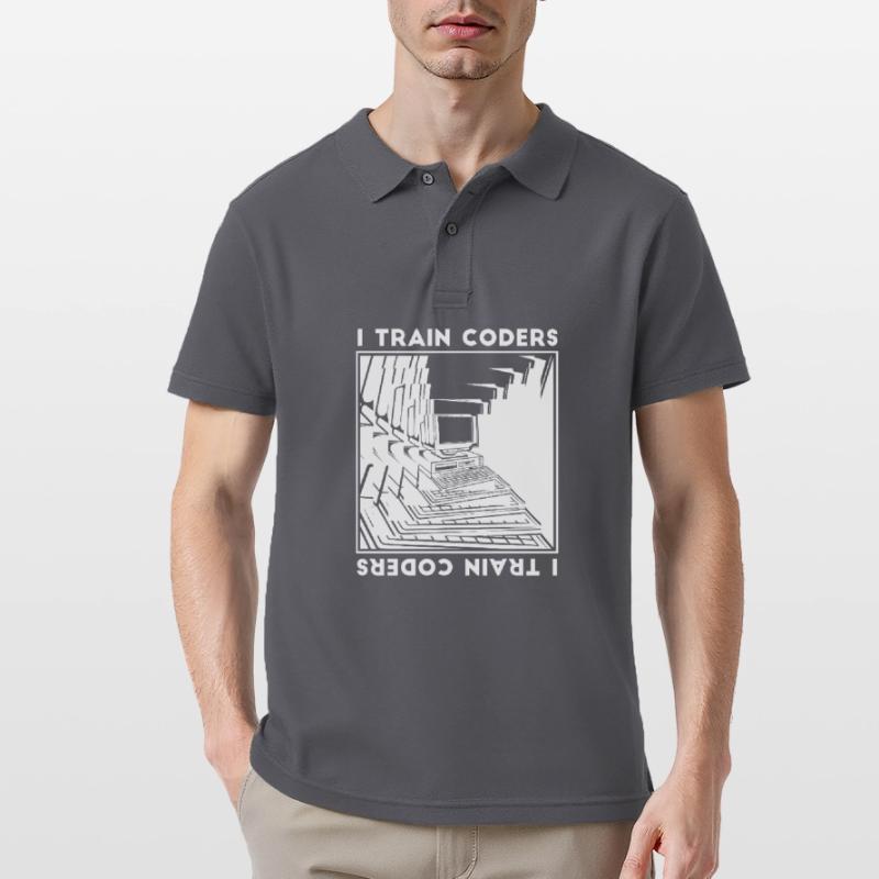 Entwickler Coder Programmierer Rechner Männer Poloshirt