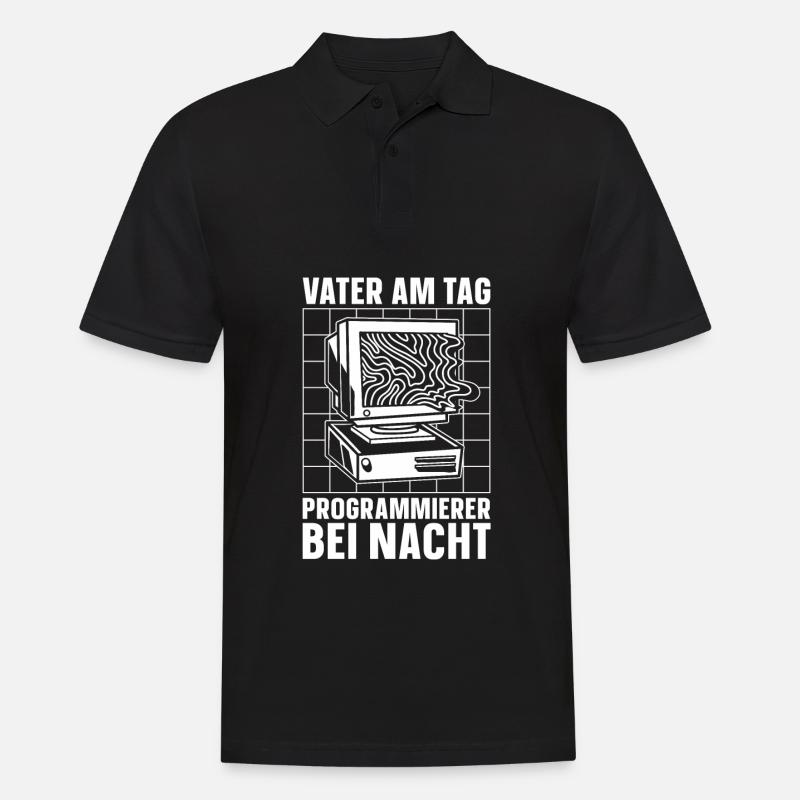 Développeur Coder Programmeur Père - Polo Homme - noir
