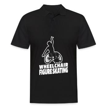 Figure skating, figure skater, wheelchair - Men's Polo Shirt - black - Front - Kai (181cm)