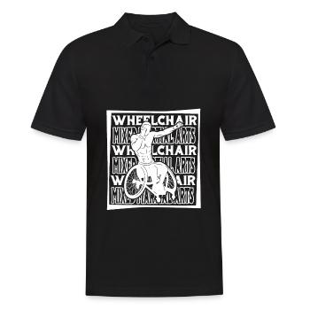 Mixed Martial Arts Rollstuhl - Männer Poloshirt - Schwarz - Vorne - Kai (181cm)