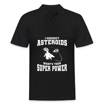 Détournement astroïde sarcastique de l’espace spatial - Polo Homme - noir - Devant - Kai (181cm)