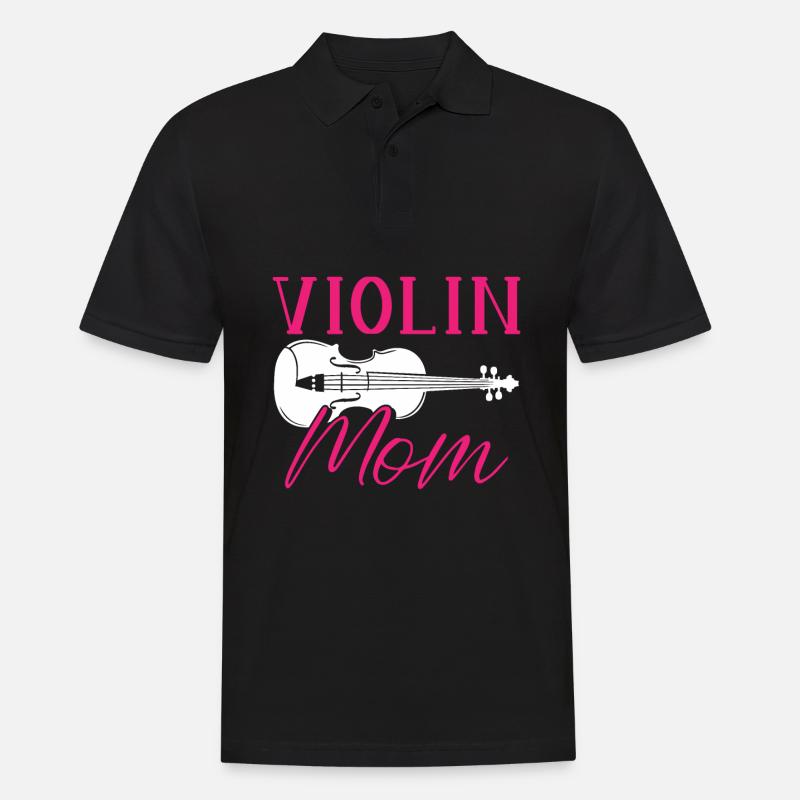 Violine Geige Mama - Männer Poloshirt - Schwarz