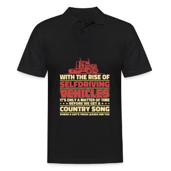 Lkw Fahrer Trucker Lastwagenfahrer Witzig - Männer Poloshirt - Schwarz - Vorne - Kai (181cm)