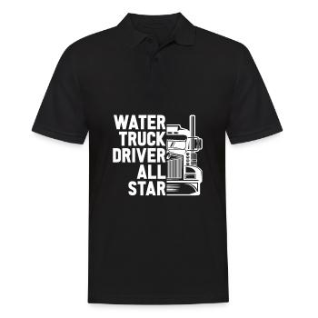 Lkw Fahrer Trucker Lastwagenfahrer - Männer Poloshirt - Schwarz - Vorne - Kai (181cm)