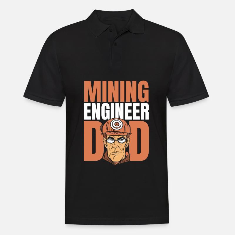 Engineer Dad Mining Engineer - Men's Polo Shirt - black