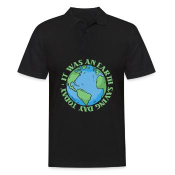 Espace Espace Terre Astroïde Déviation - Polo Homme - noir - Devant - Kai (181cm)