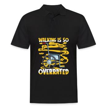 Rollstuhl Rollstuhlfahrer Fun - Männer Poloshirt - Schwarz - Vorne - Kai (181cm)