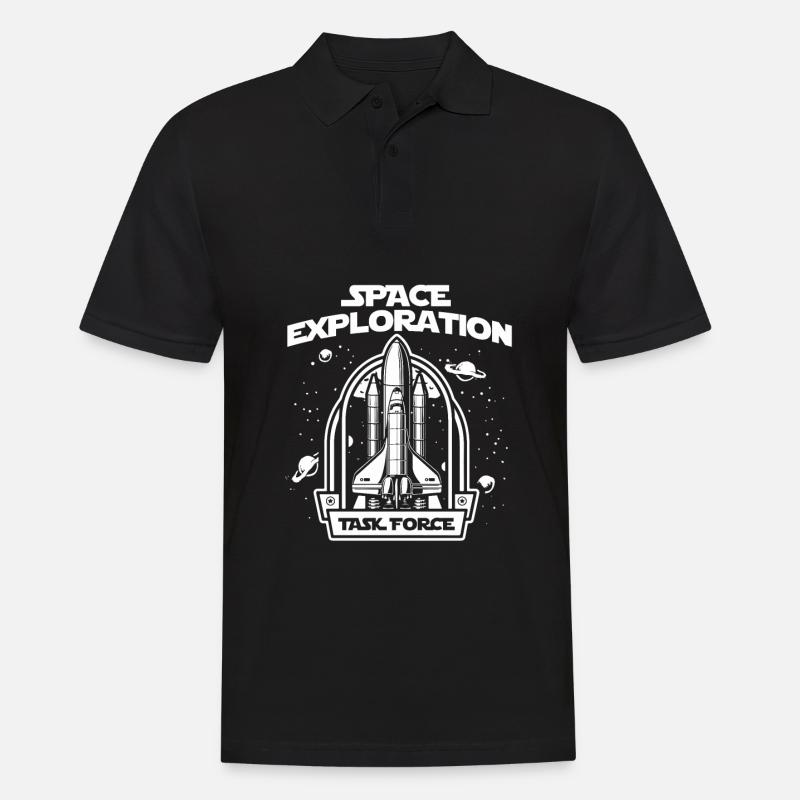 Space Space Exploration Space Colonization - Men's Polo Shirt - black