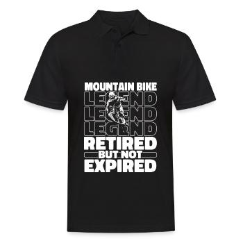 Mountain bike mountain biker Mtb retired - Men's Polo Shirt - black - Front - Kai (181cm)