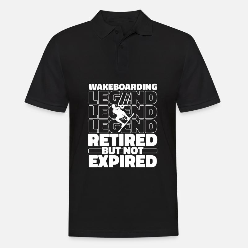 Wakeboard Wakeboarder Im Ruhestand - Männer Poloshirt - Schwarz