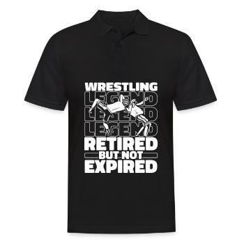 Wrestling Wrestler Im Ruhestand - Männer Poloshirt - Schwarz - Vorne - Kai (181cm)