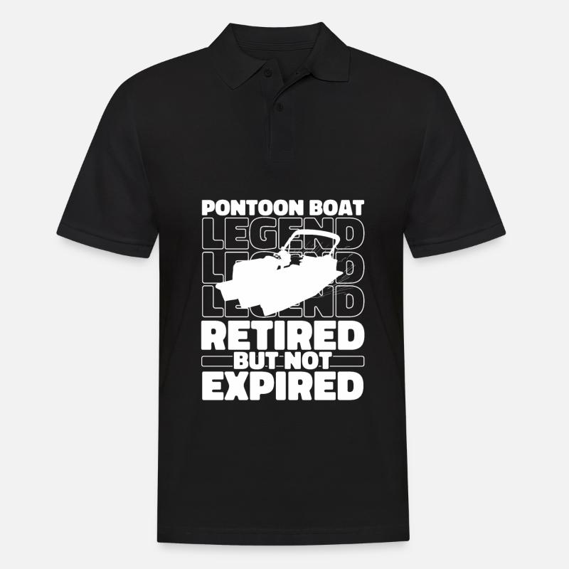 Pontonboot Im Ruhestand - Männer Poloshirt - Schwarz