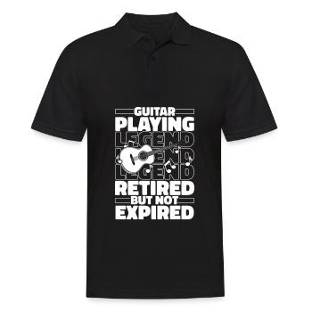 Retired acoustic guitar - Men's Polo Shirt - black - Front - Kai (181cm)