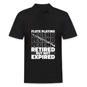 Flûtiste Flûte à la retraite - Polo Homme - noir - Devant - Kai (181cm)