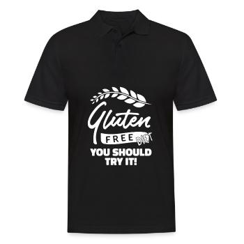 Blé sans gluten - Polo Homme - noir - Devant - Kai (181cm)