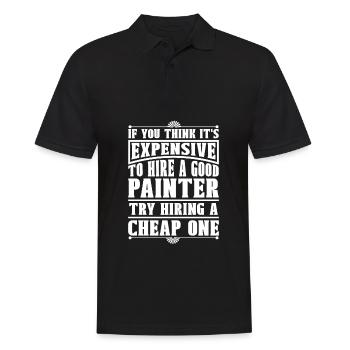 Painter Painter Funny - Men's Polo Shirt - black - Front - Kai (181cm)