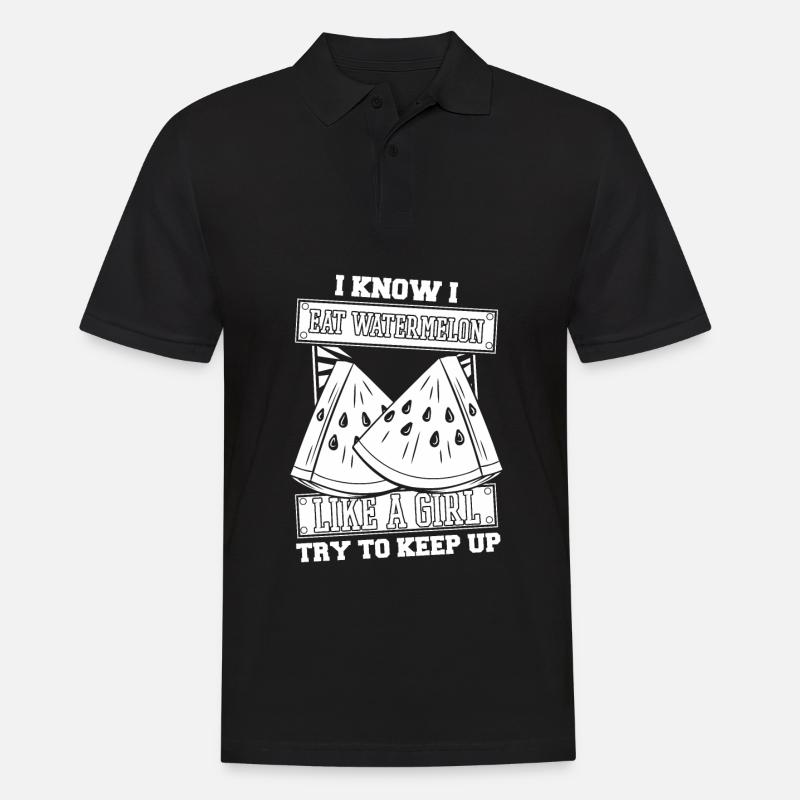 Wassermelone Mädchen - Männer Poloshirt - Schwarz