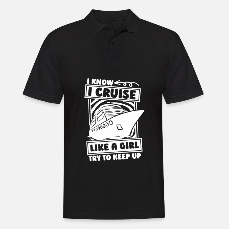 Kreuzfahrtschiff Mädchen - Männer Poloshirt - Schwarz