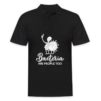 Biologie Biologe Bakterien - Männer Poloshirt - Schwarz - Vorne - Kai (181cm)