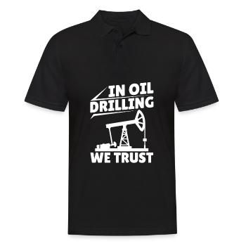 Oilfield oil rig facility - Men's Polo Shirt - black - Front - Kai (181cm)