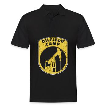Ölfeld Bohrinsel Lager - Männer Poloshirt - Schwarz - Vorne - Kai (181cm)