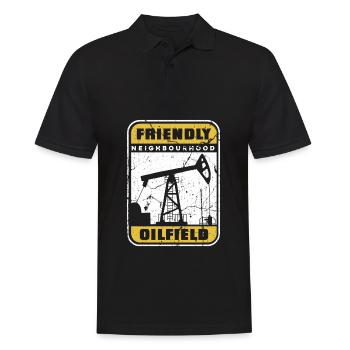 Oil Field Oil Rig Humor - Men's Polo Shirt - black - Front - Kai (181cm)