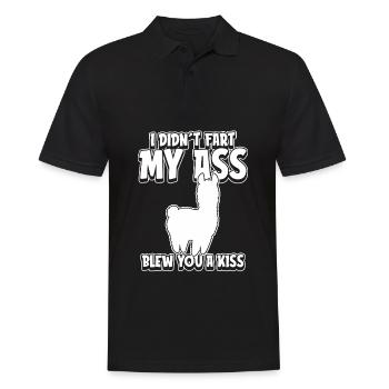 Alpaka Witzig - Männer Poloshirt - Schwarz - Vorne - Kai (181cm)