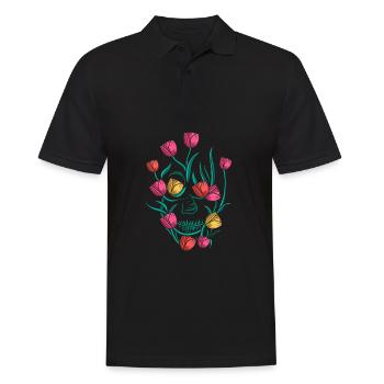 Tulpen Tulpen - Männer Poloshirt - Schwarz - Vorne - Kai (181cm)