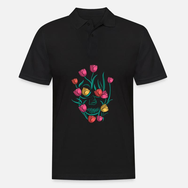 Tulpen Tulpen - Männer Poloshirt - Schwarz